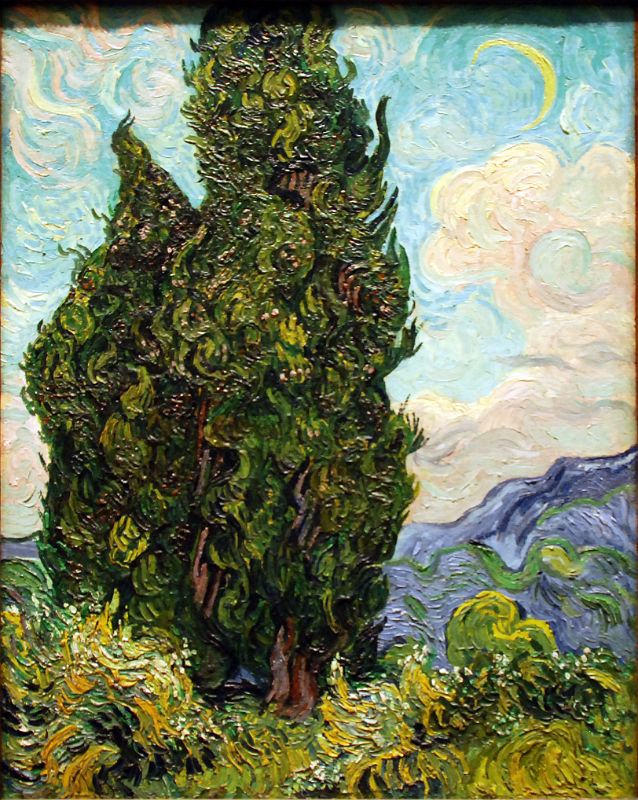 12 Cypresses - Vincent van Gogh 1889 - New York Metropolitan Museum of Art